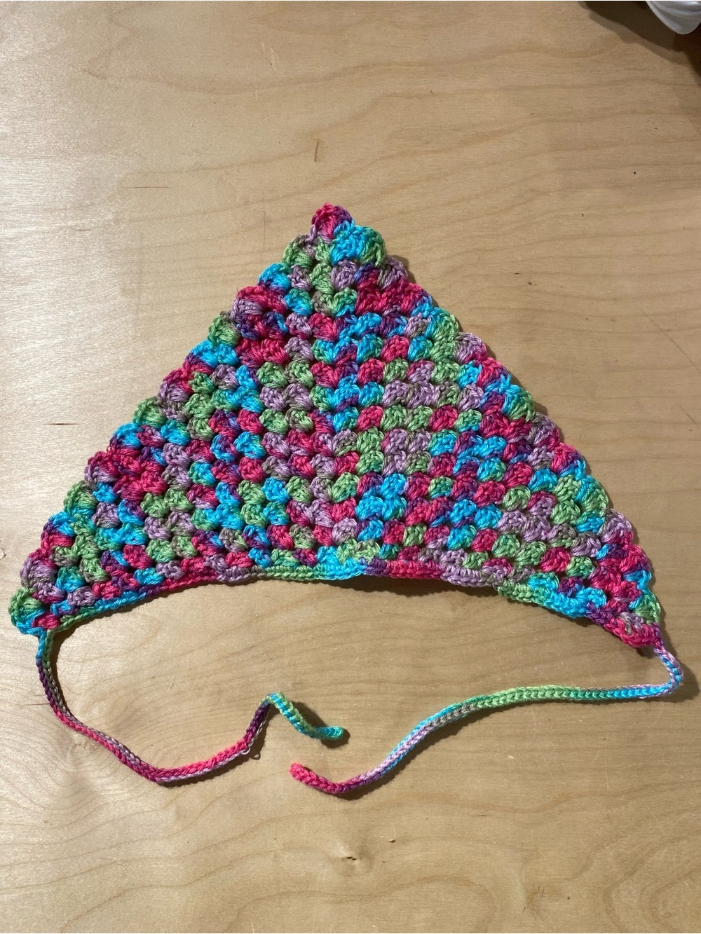 Handmade Multicolor Crochet Bandanna (RZ)